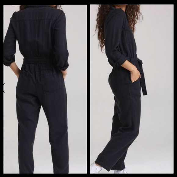 Bella Dahl Utility Cream Jumpsuit Medium NWT - Picture 2 of 5